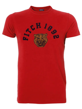 Camiseta A&F Masculina Fitch 1892 Tiger Patch Vermelha