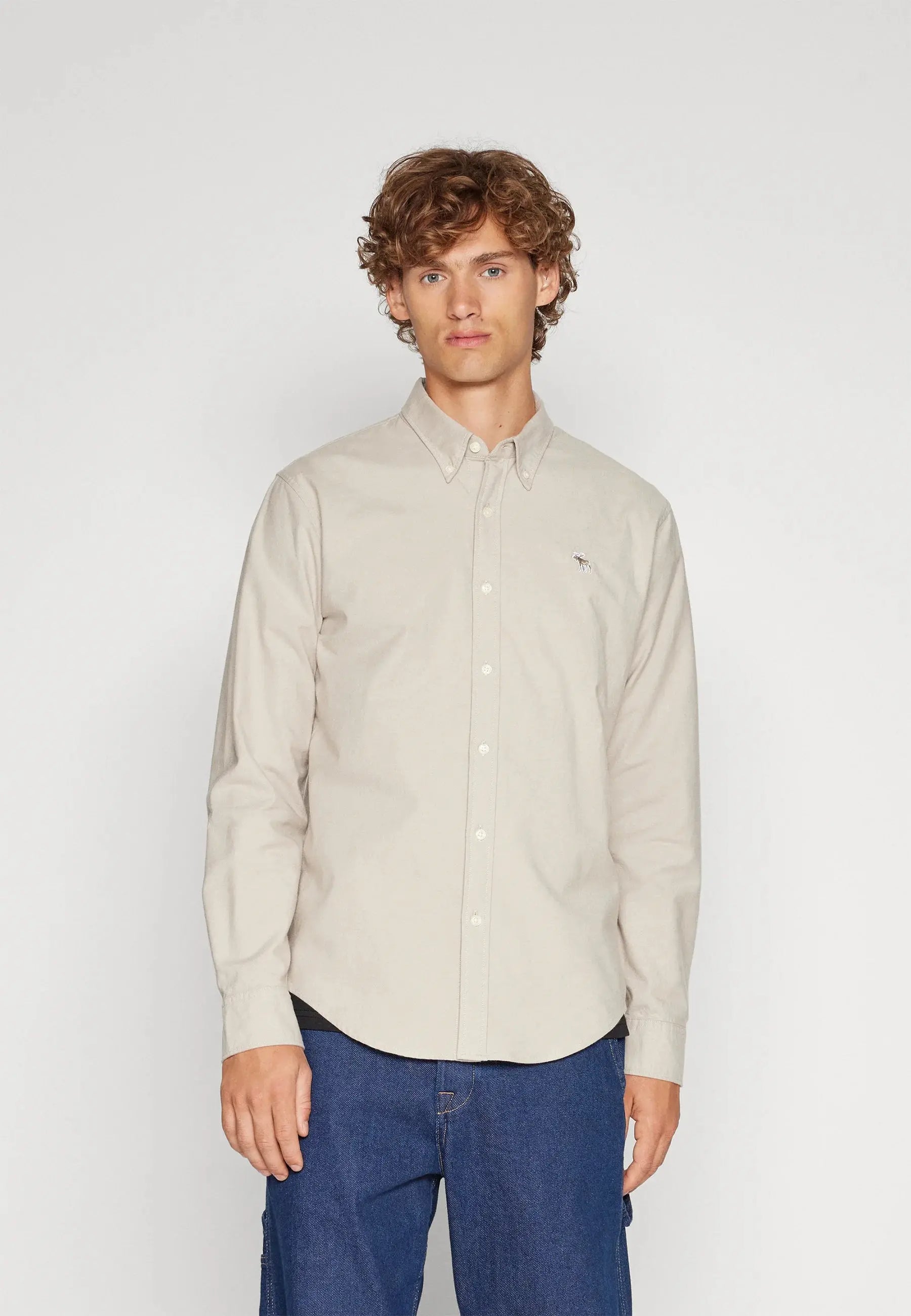 Camisa Oxford Areia A&F