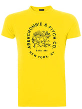 Camiseta A&F Masculina Muscle Moose Scenery Estd.1892 Amarela