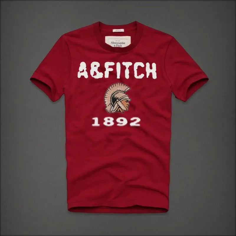 Camiseta A&F Vermelho Escuro Helmet 1892