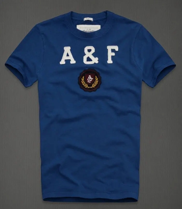 Camiseta A&F Azul Crown Emblema