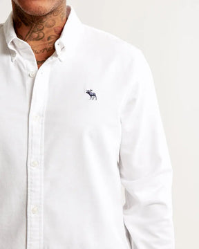 Camisa Branca Oxford A&F Icon