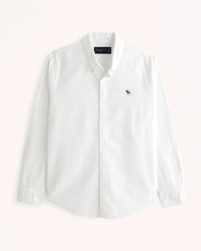 Camisa Branca Oxford A&F Icon