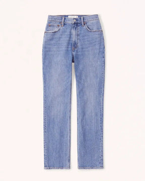 Calça A&F Jeans Curve Love Ultra High Rise Tornozelo Reto