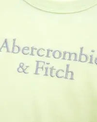 A&F camiseta estampada com logo e franzido lateral