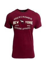 Camiseta A&F Masculina NY 1892 Vinho